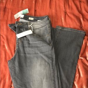 Grey wash slim straight jeans